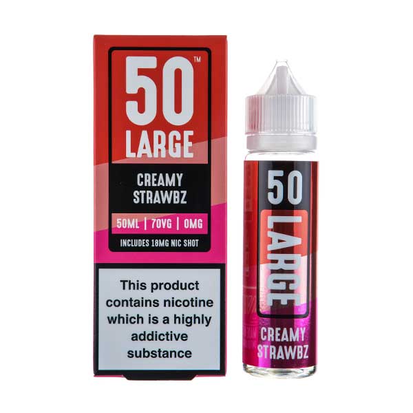 Creamy Strawbz E-Liquid by 50 Large