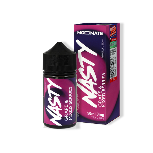 Grape Mix Berries Modmate Shortfill E-Liquid by Nasty 50ml